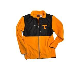 University of Tennessee Fleece Full Zip Sweatshirt Unisex Medium Black Orange
